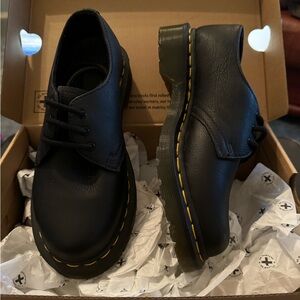 dr marten 1461 black lace up oxford shoes virgina leather size 5